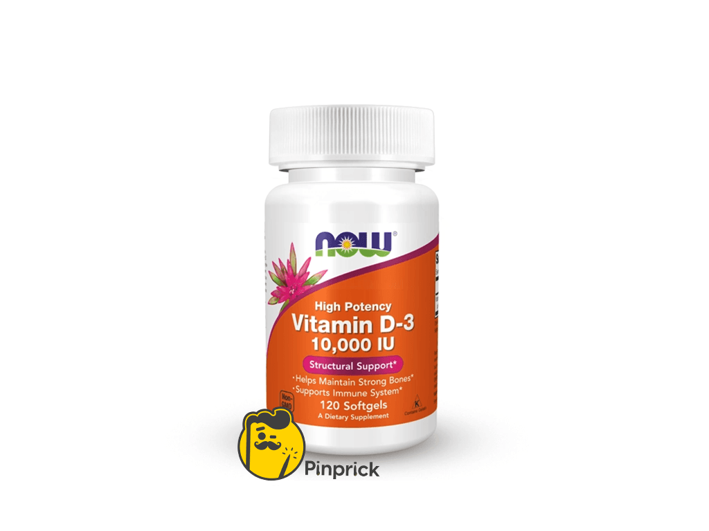 فيتامين Vitamin D-3 | (10.000 وحدة دولية) دعم المناعة والعظام - 120 كبسولة هلامية  - ®Now Foods