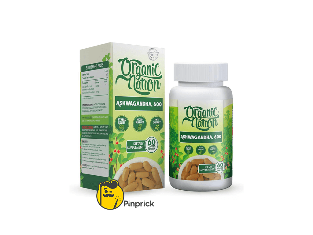 أشواجندا - 600 Ashwagandha | قرص 60 - Organic Natione®