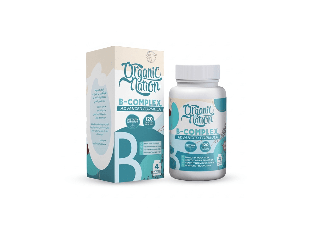 ڤيتامين ب مركب – B-Complex | قرص 120 – Organic Natione®