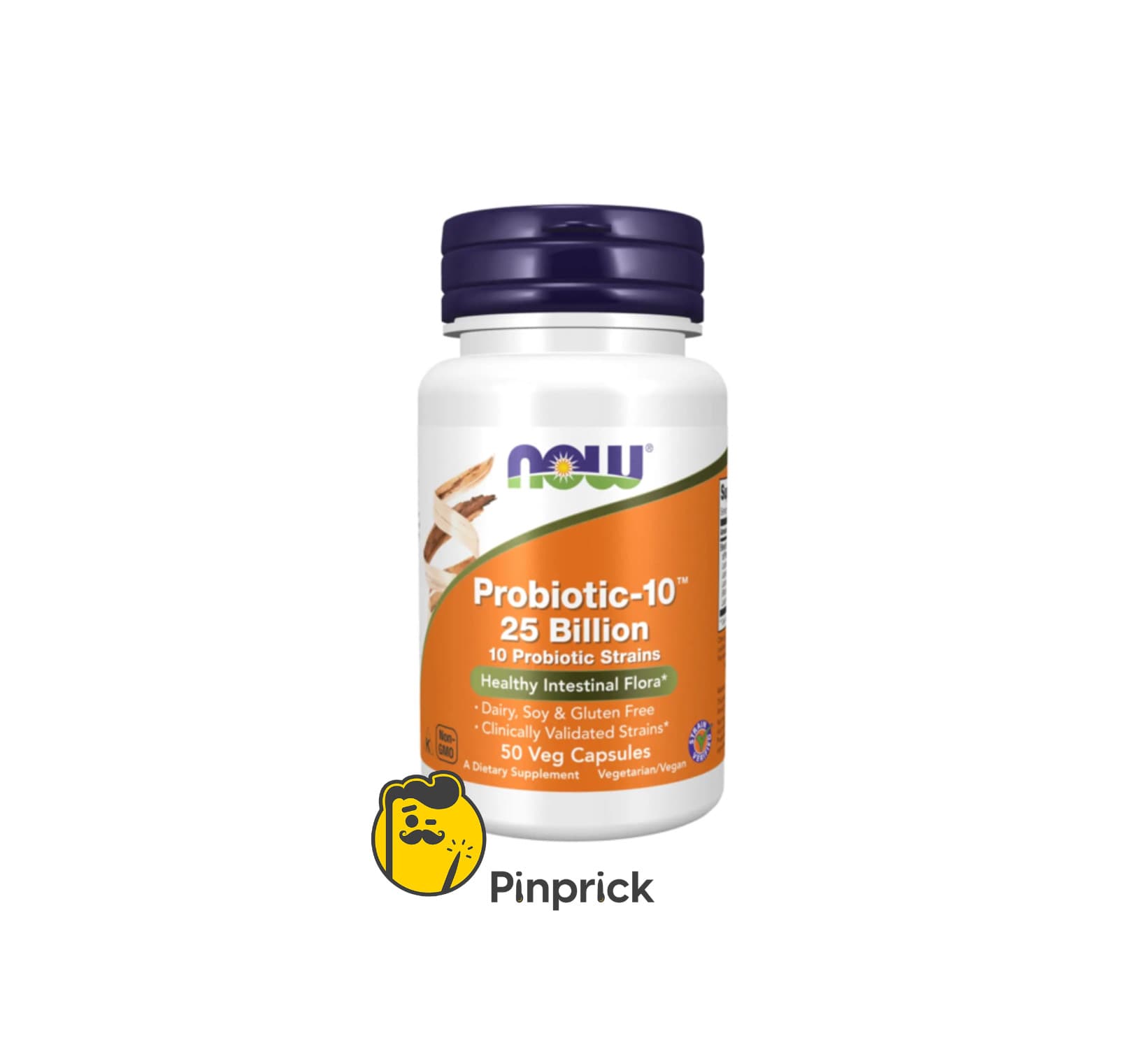 بروبيوتيك لدعم الجهاز الهضمي والمناعة | Probiotic-10™ 25 Billion | 10 Probiotic Strains - 50 Veg Capsules -  ®Now Foods