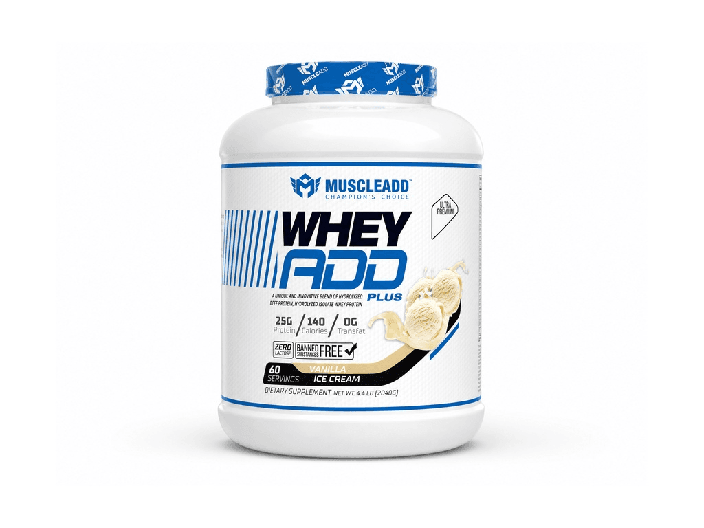 بروتين مزدوج المصدر Whey ADD Plus  | الجرعة 120Serv – 119.4G - من ®MuscleADD