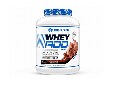 بروتين مزدوج المصدر Whey ADD Plus  | الجرعة 120Serv – 119.4G - من ®MuscleADD 2