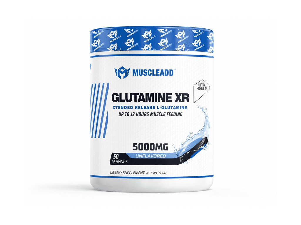 جلوتامين Glutamine XR 5000mg – جرعة 50Serv - 300G – من ®MuscleADD