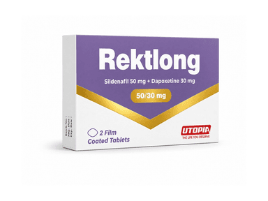 ريكتلونج Rektlong - الحل المزدوج لضعف الانتصاب وسرعة القذف - سيلدينافيل + دابوكستين | اختر بين تركيزين مختلفين ®Utopia 2