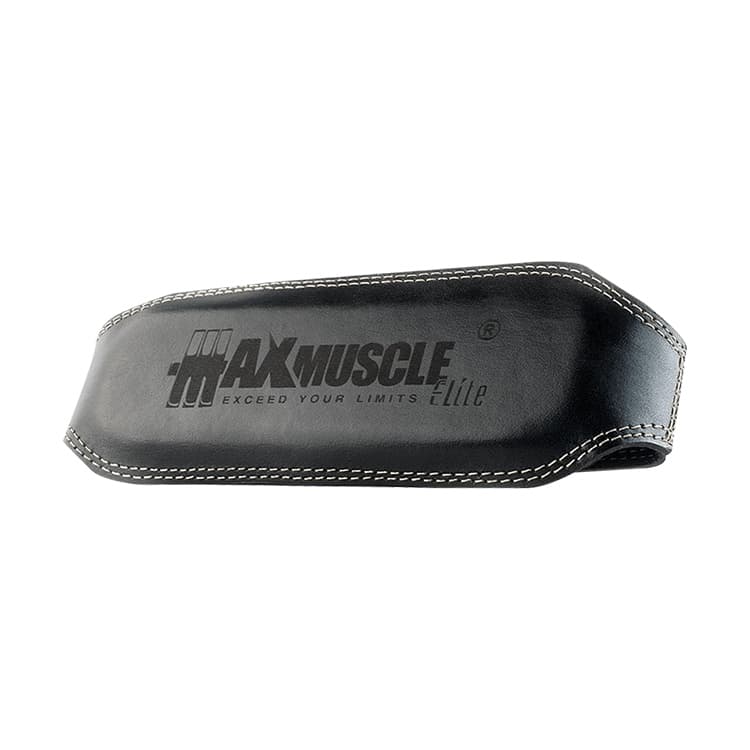 حزام الظهر للتمارين الرياضية - أسود | MaxMuscle Leather Belt Black