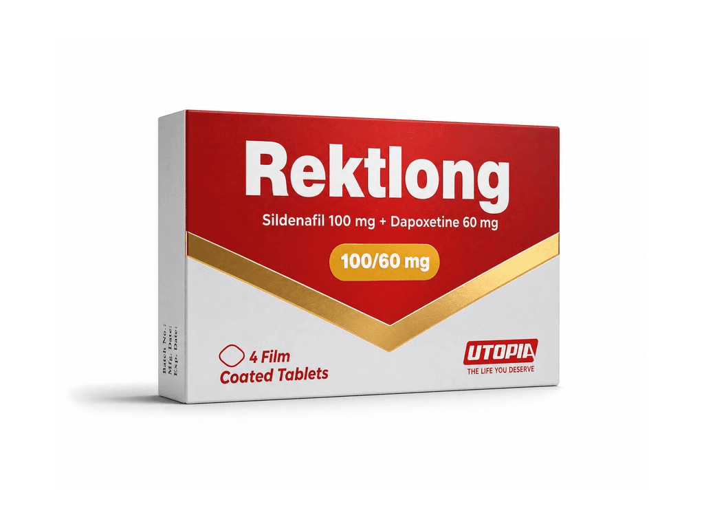 ريكتلونج Rektlong - الحل المزدوج لضعف الانتصاب وسرعة القذف - سيلدينافيل + دابوكستين | اختر بين تركيزين مختلفين ®Utopia
