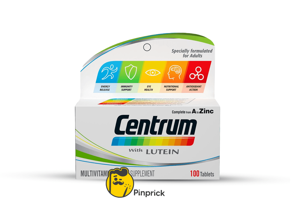 سينتروم لوتين Centrum Lutein - مكمل غذائي متعدد الفيتامينات - 100 قرص | دعم شامل لصحة العين والجسم والصحة الجنسية