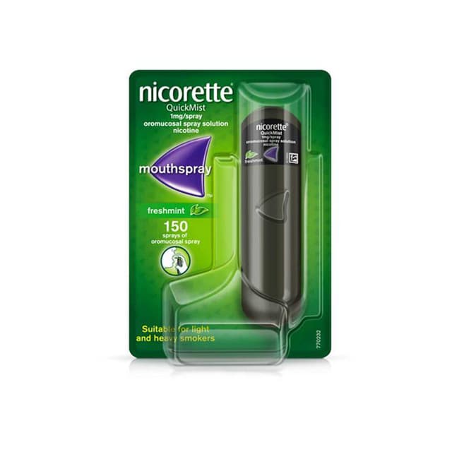 نيكوريت - Nicorette بخاخ QuickMist لـ الإقلاع عن التدخين - محلول نيكوتين | ®Johnson &amp; Johnson