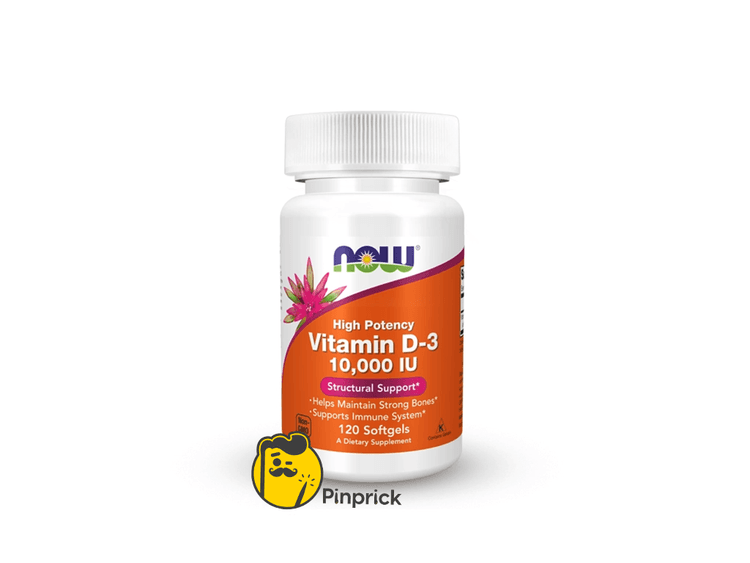 فيتامين Vitamin D-3 | (10.000 وحدة دولية) دعم المناعة والعظام - 120 كبسولة هلامية - ®Now Foods