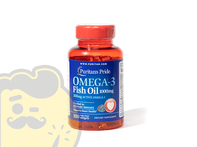 أوميجا-3 Omega-3 Fish Oil 1000mg - كبسول هلامية 100 | PURITAN'S PRIDE®