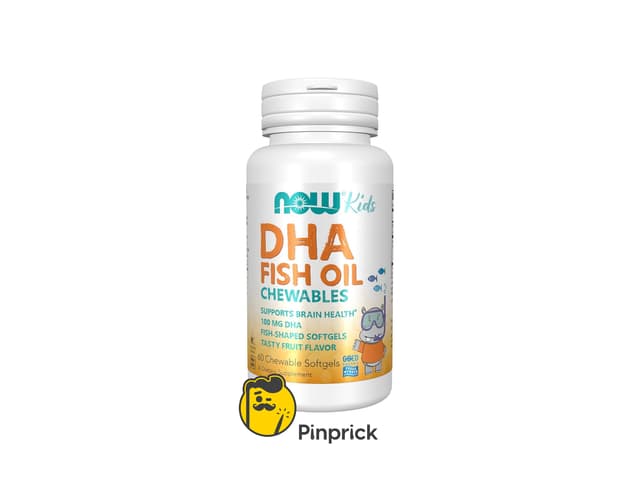 NOW Kids DHA Fish Oil Chewables – زيت السمك للأطفال بنكهة الفواكه - 60 كبسولة طرية قابلة للمضغ ®Now Foods